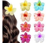 Cisixin 8 fermagli per capelli a forma di fiore, resistenti e carini, accessori per capelli per donne e ragazze, antiscivolo (colorati)