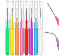 Cisixin 80 Pezzi Orale Spazzola per Igiene Dentale,Spazzolini Interdentali,Stuzzicadenti Detergenti con Filo Interdentale Kit di Strumenti per la Pulizia dei Denti, 8 Colori