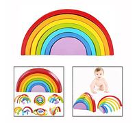 Cisixin Arcobaleno Giocattolo - Sovrapposizione in Legno Insieme