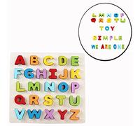 Cisixin Giocattolo Educativo in Legno, Puzzle Alfabeto con 26 Lettere