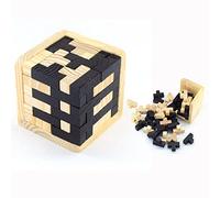 Cisixin Puzzle 3D Cervello di Legno Rompicapo Cube Puzzle Game - Gioco di Mente Cubo per i Bambini