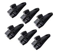 Cisixin Set da 6 Pezzi Clip per Tenda Campeggio,Durevole, Adatto per Campeggio e Tende, Uso Familiare,Nero