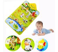 Cisixin Tappeto da Gioco con palestrina Musicale - la Fattoria degli Animali Moquette Musicale Mat per Bambini