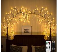 Ciskotu 2 Pezzi Catena Luminosa a LED, 144 Luci LED da Interno a Ramoscello con Spina, Albero Luci di Vite, Ghirlanda Luminoso Luci LED per Decorazione da Parete/Camera da Letto/Casa