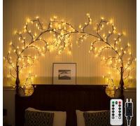 Ciskotu 2 Pezzi Catena Luminosa a LED, 144 Luci LED da Interno a Ramoscello con Spina, Albero Luci di Vite, Ghirlanda Luminoso Luci LED per Decorazione da Parete/Camera da Letto/Casa