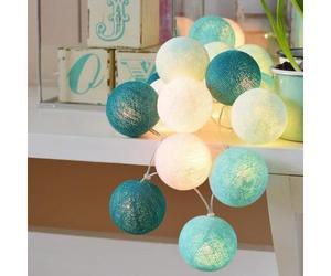 Ciskotu 3,3M Guirnalda Luces Interior 20 Bolas de Algodón Batería, Resistente al agua IP44, Luz LED para Habitación Mesa Estante Patio Cafetería Fiesta Boda