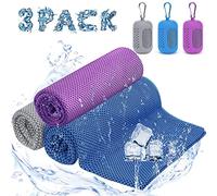 Ciskotu Asciugamano in Microfibra, Set di 3 panni refrigeranti in microfibra, per sport, sport, viaggi, yoga
