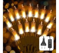 Ciskotu Luci Albero di Natale Bianco Caldo, 4.35M 20LED Luci Natalizie Esterno e Interno IP44 Impermeabile con Spina, Decorazioni Natalizie per Giardino, Casa