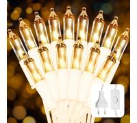 Ciskotu Luci Albero di Natale Bianco Caldo, 4.35M 20LED Luci Natalizie Esterno e Interno IP44 Impermeabile con Spina, Decorazioni Natalizie per Giardino, Casa