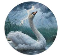 Cisne 1000 Pezzi Wildlife Puzzle Circolare Divertimento Festa Aziendale Regalo Per Adulti E Bambini Da 14 Anni E Più 1000pcs (67.5x67.5cm)