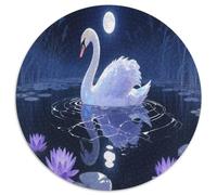 Cisne 1000 Pezzis Rotonda Puzzle Per Adulti Animali Educativo Puzzle Arte Idea Regalo Per Lei O Lui 1000pcs (67.5x67.5cm)