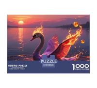 Cisne Jigsaw Puzzle Impossibili 1000Pcs Decorazione Per La Casa. Giochi Rilassamento E Intelligence Per Adulti E Ragazzi Da 14 Anni 38x26cm/1000pcs