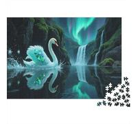 Cisne Puzzle 1000 Pezzi Puzzle Per Adulti Aurora Puzzle Difficile Sfida ManiSul Gioco Decorazione Della Famiglia 1000pcs (75x50cm)