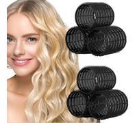 Cisolen 6 bigodini jumbo per capelli, 60 mm, senza calore, con chiusura in velcro, per capelli corti e lunghi, per saloni di parrucchiere, arricciacapelli e acconciature, per fai da te