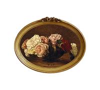 CISOO Cornice portafoto ovale vintage, 12,7 x 17,8 cm, pittura decorativa da tavolo e da appendere alla parete, decorazione per la casa, galleria fotografica ornata, bronzo oro