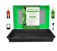 CISSIYOG Setaccio da Giardino,Setaccio per Polline,Trim Tray,Vassoio per Potatura,con Setaccio Polline 150 Micron,2 Teste di Forbici,per setaccio Sabbia,Erbe, tè e Spezie