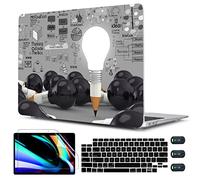 CISSOOK Creative Bulb - Custodia rigida per MacBook Air 13" A2337 M1 A2179 A1932 con Touch ID 2021-2018, in plastica con cover per tastiera per MacBook Air 13 con display Retina