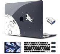 CISSOOK Custodia compatibile con MacBook Air 13,6 pollici 2022 2024 Release Model A2681 M2 A3113 M3 Astronaut, guscio rigido trasparente nero spazio con copertura per tastiera per MacBook Air 13,6"