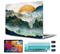 CISSOOK Mountain Case per MacBook Air 13" 2020 2021 2019 2018 Release Model A2337 M1 A2179 A1932 con Touch ID, copertura in plastica con paesaggio di sole e montagna per MacBook Air 13 pollici con
