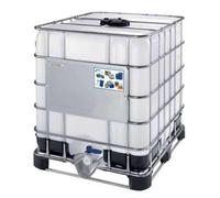 Cisterna in plastica nuova 1000 Lt, omologata, pallet metallo/plastica, 2"