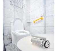 Cisterna WC in ABS bianco doppia valvola di scarico con tubo di troppopieno rego
