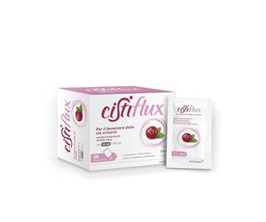 Cistiflux, Integratore a Base di Estratto di Mirtillo Rosso,Cranberry Americano, e D-Mannosio,per Favorire Una Corretta Funzionalità delle Vie Urinarie, 28 Bustine, Gusto Frutti di Bosco