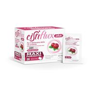 Cistiflux Plus, Integratore a Base di Estratto di Mirtillo Rosso,Cranberry Americano, e D-Mannosio,per Favorire Una Corretta Funzionalità delle Vie Urinarie, 28 Bustine, Gusto Frutti di Bosco