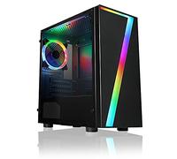 CiT Seven- Case da gaming Micro-ATX & Mini ITX, 2 x USB2.0, HD Audio, Nero