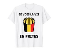 Citation Drapeau belge Coeur Amour Belgique Frites Maglietta