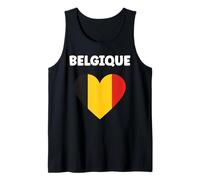 Citation Frites Drapeau belge Coeur Amour Belgique Canotta