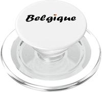 Citation Frites Drapeau belge coeur amour Belgique PopSockets PopGrip per MagSafe