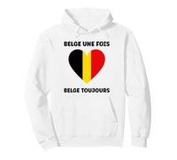 Citation Frites Drapeau Belgique Une fois Humour Belge Felpa con Cappuccio