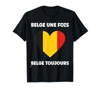 Citation Frites Drapeau Belgique Une fois Humour Belge Maglietta