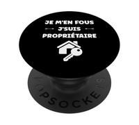 Citation Proprio humour Je men fous je suis Propriétaire PopSockets PopGrip Adesivo