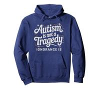Citazione AUTISMO Non Tragedy Ignorance IS Autistic Dad Support Felpa con Cappuccio