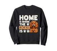Citazione Cocker Spaniel Home Is Where The Cocker Is Dog Lover Felpa