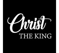 citazione cristiana design cristo re Adesivi incisi 54.4x96cm Facile da installare Bianco