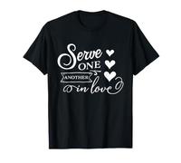 Citazione Cristiana servi l'un L'Altro in Amore Maglietta