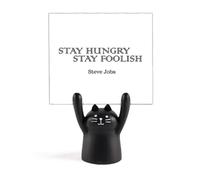 Citazione da Steve Jobs Art Deco Fashion Memo Holder Cartoon Black Cat Stand Decorazione