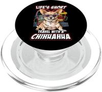 Citazione del cane fan di viaggio La vita breve viaggio con un chihuahua PopSockets PopGrip per MagSafe