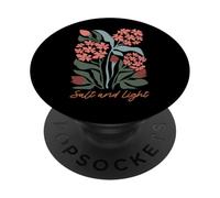 Citazione della Bibbia Luce di Sale Gesù Fede PopSockets PopGrip Adesivo