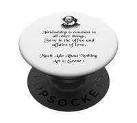 Citazione della camicia di Shakespeare - L'amicizia è costante PopSockets PopGrip Adesivo