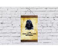 Citazione di Darth Vader "Trovo inquietante la tua mancanza di fede". Tela...