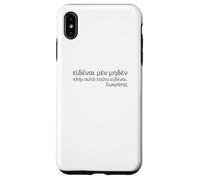 Citazione di filosofia greca antica - I Know Nothing - Socrate Custodia per iPhone XS Max
