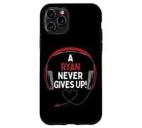 Citazione di gioco "A Ryan Never Give Up" Cuffie personalizzate Custodia per iPhone 11 Pro