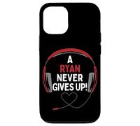 Citazione di gioco "A Ryan Never Give Up" Cuffie personalizzate Custodia per iPhone 12/12 Pro