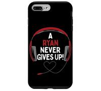 Citazione di gioco "A Ryan Never Give Up" Cuffie personalizzate Custodia per iPhone 7 Plus/8 Plus