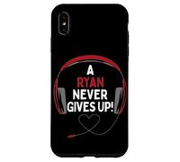 Citazione di gioco "A Ryan Never Give Up" Cuffie personalizzate Custodia per iPhone XS Max