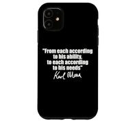 CITAZIONE DI KARL MARX: A OGNI SECONDO LE SUE ESIGENZE DI ABILITÀ Custodia per iPhone 11
