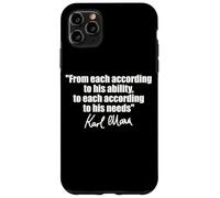 CITAZIONE DI KARL MARX: A OGNI SECONDO LE SUE ESIGENZE DI ABILITÀ Custodia per iPhone 11 Pro Max